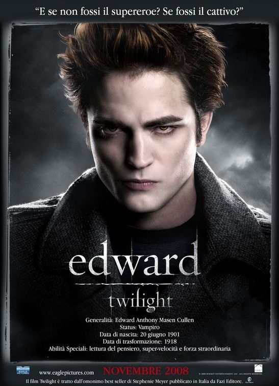 Character Poster Italiano Per Twilight Edward 89314