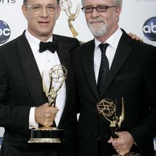 Tom Hanks e Gary Goetzman produttori della miniserie John Adams agli Emmy Awards 2008