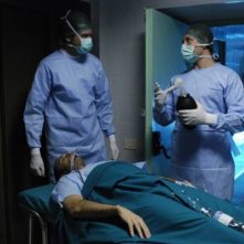 Una sequenza della fiction Crimini bianchi, su Canale5