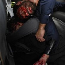 Una sequenza drammatica della fiction Crimini bianchi, su Canale5