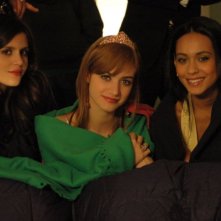 Chiara Chiti, Nadir Caselli e Desirèe Noferini sul set del film Un gioco da ragazze