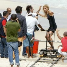 Michelle Hunziker sul set del cinepanettone Natale a Rio de Janeiro