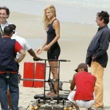 Michelle Hunziker sul set del film Natale a Rio de Janeiro