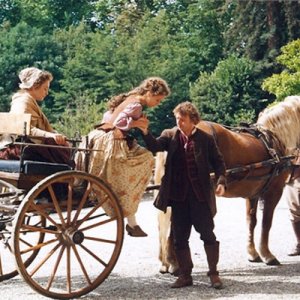 Pamela Saino sul set di Elisa di rivombrosa