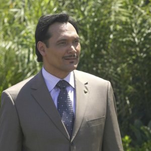 Jimmy Smits in una scena dell'episodio 'Finding Freebo' della serie Dexter
