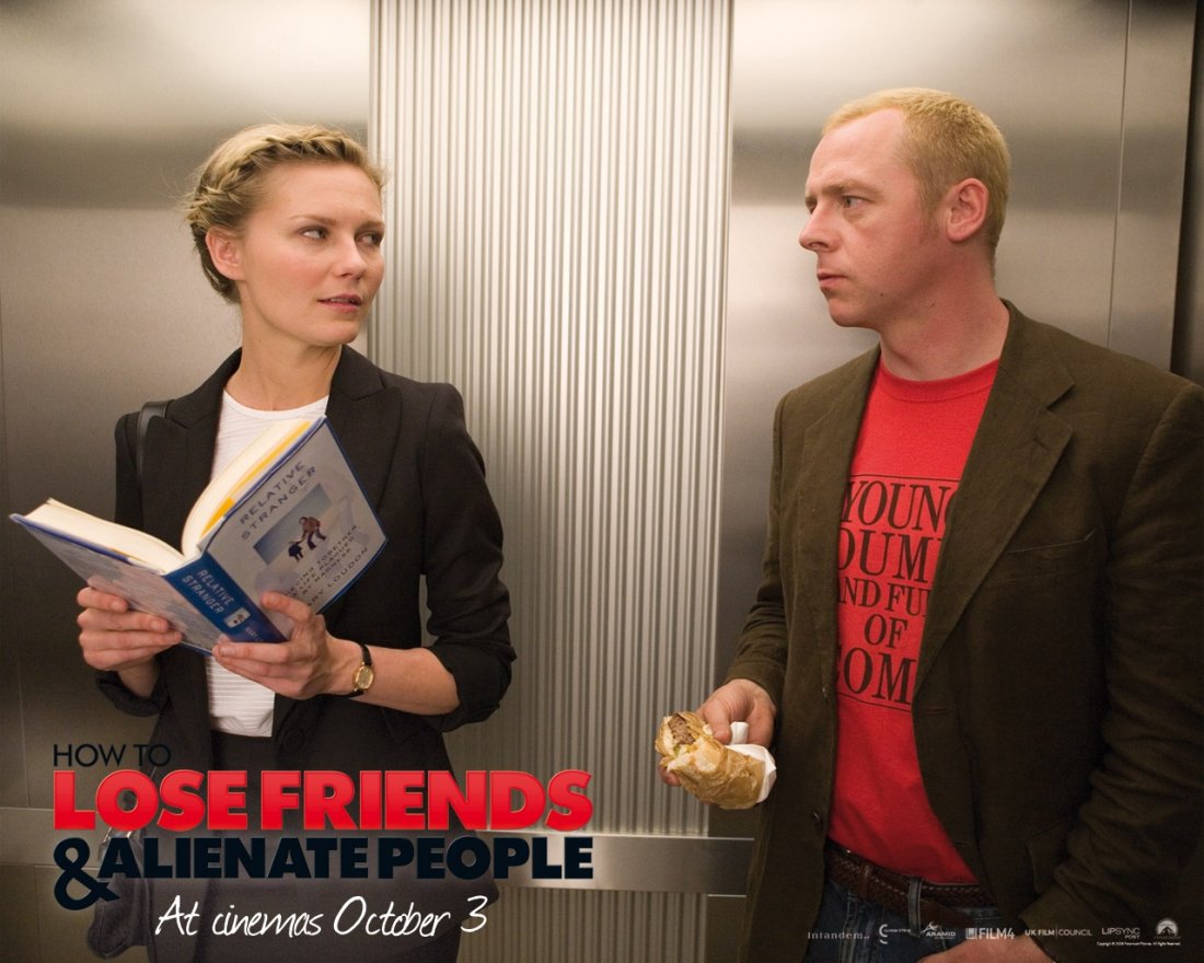 Un Wallpaper Del Film How To Lose Friends And Alienate People Con Kirsten Dunst E Simon Pegg 91219