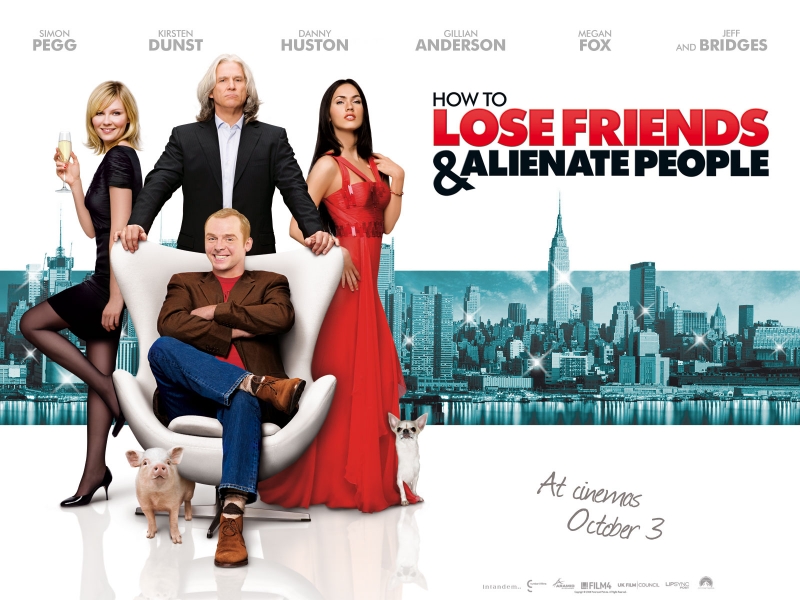 Un Wallpaper Del Film How To Lose Friends And Alienate People Con Kirsten Dunst Jeff Bridges Megan Fox E Simon Pegg 91215