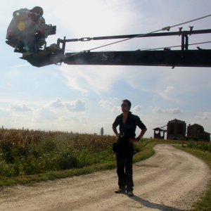 Charlie Tango durante le riprese di una sua produzione