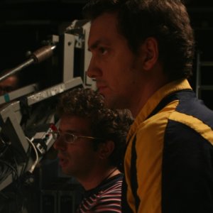 Charlie Tango sul set con il direttore della fotografia D'Attanasio