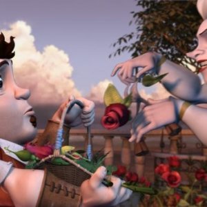 Un'immagine tratta dal film di animazione Donkey Xote