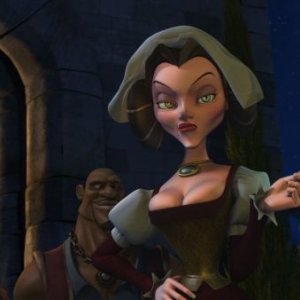 Una scena del di animazione Donkey Xote