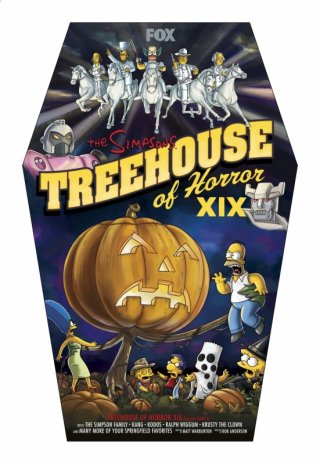 Un poster promozionale per l'episodio Treehouse of Horror XIX dei Simpson