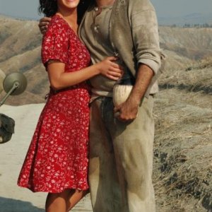 Andrea Vasumi e Anna Baldini sul set del corto Il mio ultimo giorno di guerra