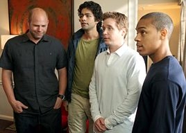 Domenick Lombardozzi, Adrian Grenier, Kevin Connolly e Bow Wow in una scena dell'episodio 'Redomption' della quinta stagione di Entourage