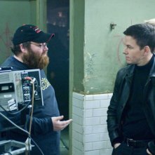 Il regista John Moore e Mark Wahlberg sul set del film Max Payne