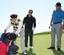 Jeremy Piven, Phil Mickelson e Martin Landau in una scena dell'episodio 'Redomption' della quinta stagione di Entourage
