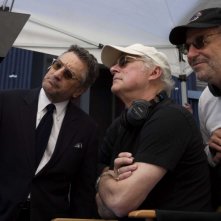Robert De Niro, il regista Barry Levinson e lo sceneggiatore Art Linson sul set del film What Just Happened?