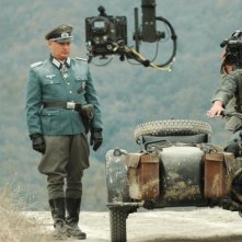 Una foto scattata sul set del corto Il mio ultimo giorno di guerra di Matteo Tondini