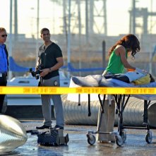 David Caruso, Adam Rodriguez e Megalyn Echikunwoke nell'episodio 'Power Trip' della serie CSI Miami