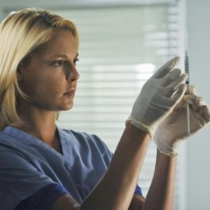 Katherin Heigl in una scena dell'episodio 'Life During Wartime' della serie tv Grey's Anatomy
