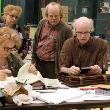 Emily Watson, Samantha Morton, Philip Seymour Hoffman e Tom Noonan in un'immagine del film Synecdcoche, New York