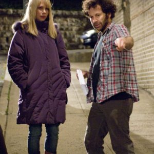 Michelle Williams e il regista Charlie Kaufman sul set del film Synecdcoche, New York