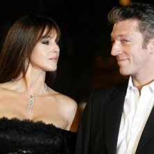 Monica Bellucci con suo marito Vincent Cassel al Festival del Film di Roma 2008