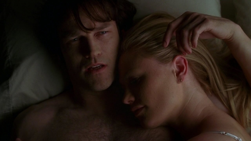 Anna Paquin e Stephen Moyer nell'episodio The Fourth Man in the Fire di True Blood