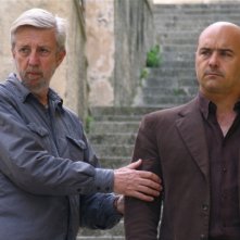 Alberto Sironi e Luca Zingaretti sul set della serie Il Commissario Montalbano