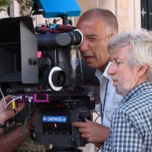 Alberto Sironi sul set della serie Il Commissario Montalbano