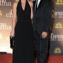 Anna Ferzetti e Pierfrancesco Favino al Festival di Roma 2008. Entrambi indossano abiti di Gucci.