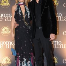 Myriam Catania e Luca Argentero al Festival di Roma 2008. Entrambi indossano un abito di Gucci