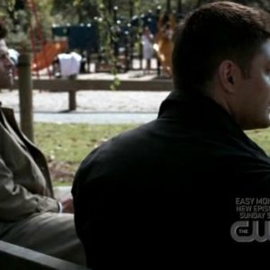 Misha Collins e Jensen Ackles nell'episodio ' It's the Great Pumpkin Sam Winchester ' della serie tv Supernatural