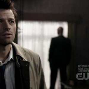 Misha Collins nel ruolo dell'angelo Castiel nell'episodio ' It's the Great Pumpkin Sam Winchester ' della serie tv Supernatural