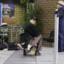 David McCallum e Sean Murray durante una scena dell'episodio 'Collateral Damage' della serie tv NCIS