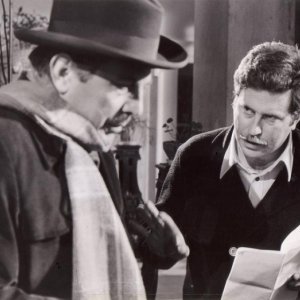 Vittorio Salerno con il fratello Enrico Maria sul set di 'Fango Bollente'