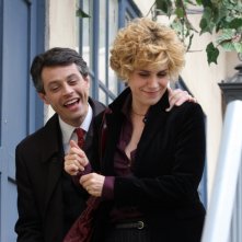 Cecilia Dazzi con Stefano Pesce in una scena della serie televisiva Amiche mie