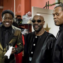 Bernie Mac, Isaac Hayes e Samuel L. Jackson sul set del film Soul Men