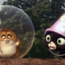 Una scena del film Bolt, il nuovo film d'animazione della Disney