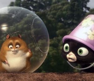 Una scena del film Bolt, il nuovo film d'animazione della Disney