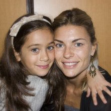 Giulia Bellu e Martina Colombari sul set