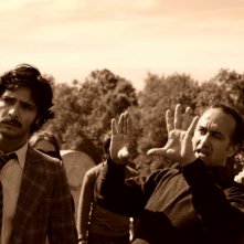 Marco Bocci e Stefano Sollima sul set di Romanzo Criminale - La serie