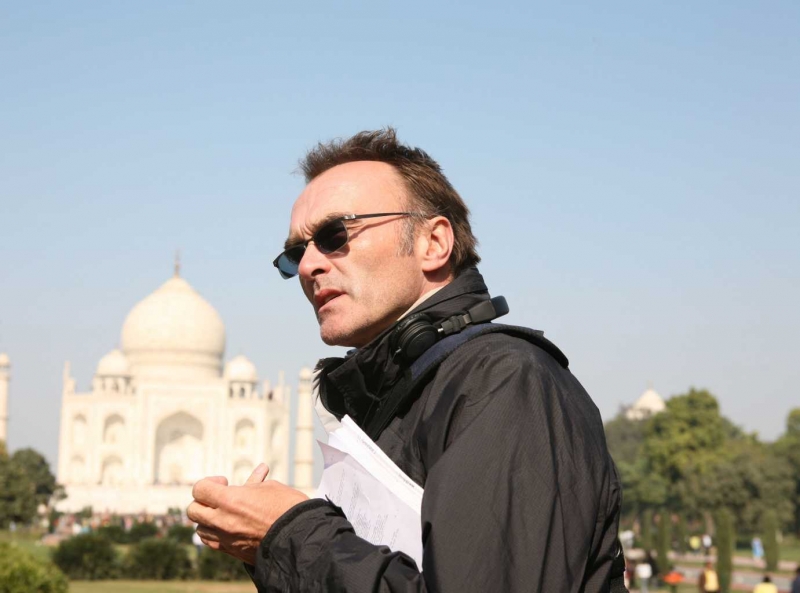 Danny Boyle sul set di The Millionaire