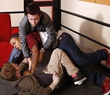 Seth Green, Bow Wow e Kevin Connolly in una scena dell'episodio 'Seth Green Day' della quinta stagione di Entourage