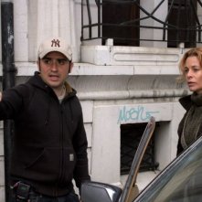 Il regista Juan Antonio Bayona e Belén Rueda sul set del film The Orphanage