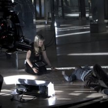 La regista Catherine Hardwicke sul set del film Twilight