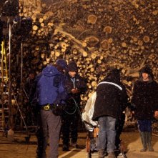 Un'immagine dal set del film Come Dio comanda