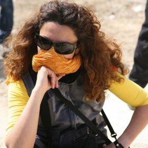 Elizabeth Bogdanova Ferrara sul set del film televisivo Le Ali