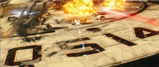 Una scena d'azione del nuovo film di Star Trek (2009)
