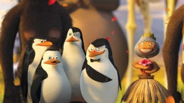 I pinguini di Madagascar 2 in una scena del film